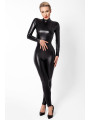 Combinaison intégrale Caged avec anneaux F319 wetlook