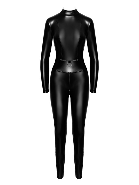 Combinaison intégrale Caged avec anneaux F319 wetlook