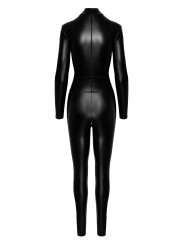 Combinaison intégrale Caged avec anneaux F319 wetlook