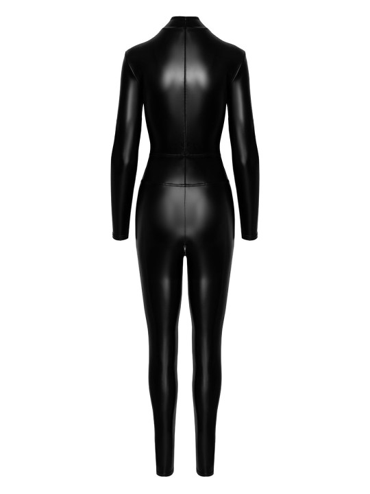 Combinaison intégrale Caged avec anneaux F319 wetlook