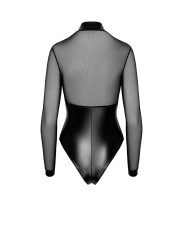 Body Edge zippé avec anneaux F321 wetlook et tulle