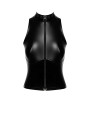 Top zippé Glam F324 vinyle et wetlook