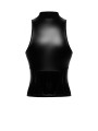 Top zippé Glam F324 vinyle et wetlook