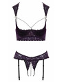 Ensemble lingerie ouverte violet - Cotelli Lingerie