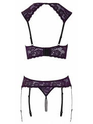 Ensemble lingerie ouverte violet - Cotelli Lingerie