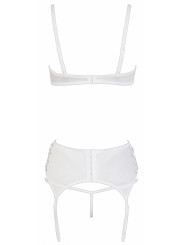 Ensemble lingerie 3 pièces ouvert blanc - Cottelli Lingerie