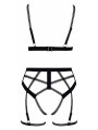 Set lingerie BDSM harnais noir - Cotelli Lingerie