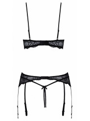 Ensemble lingerie ouverte noir - Cotelli Lingerie
