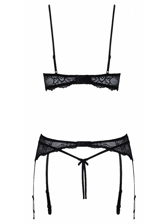 Ensemble lingerie ouverte noir - Cotelli Lingerie