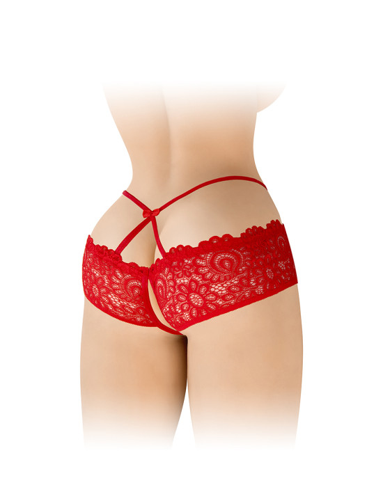 Culotte ouverte rouge Celia - Fashion Secret