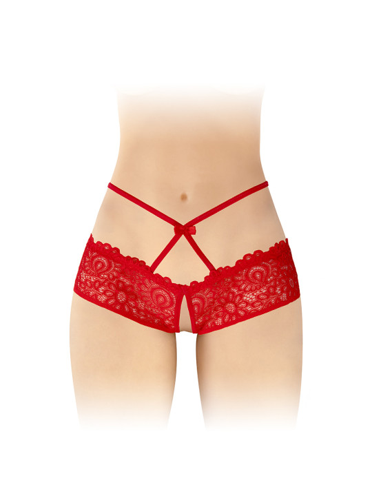 Culotte ouverte rouge Celia - Fashion Secret