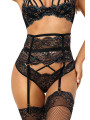 Porte-jarretelles dentelle Noir V-10362 - Axami