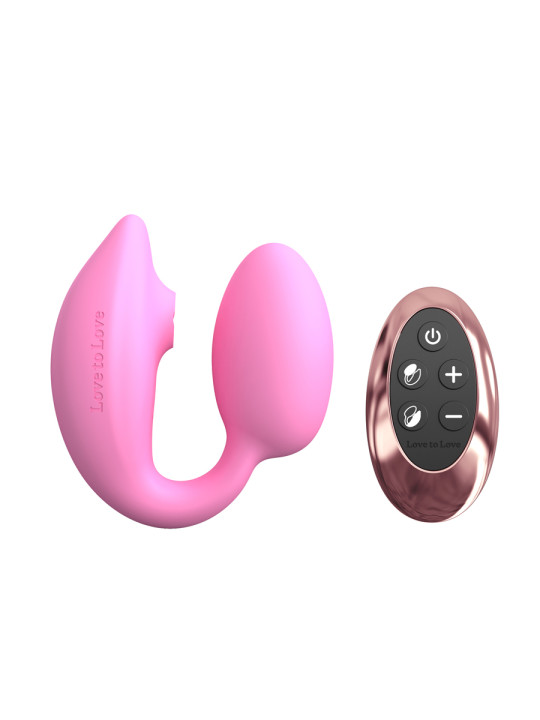 Double stimulateur Wonderlover rose - Love to Love