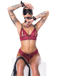 Ensemble 7 pièces Fetish SM noir -  Bad Kitty 