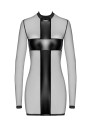 Mini robe tulle et wetlook Crossfire F369 - Noir Handmade