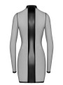 Mini robe tulle et wetlook Crossfire F369 - Noir Handmade