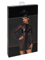 Mini robe tulle et wetlook Crossfire F369 - Noir Handmade