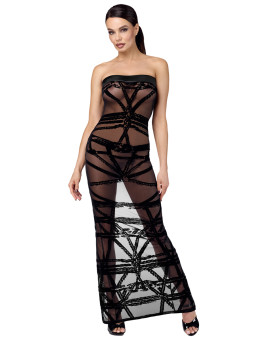 Robe bustier Bondesque F358 - Noir Handmade