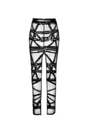 Jupe longue fendue Bondesque F360 - Noir Handmade
