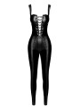 Combinaison lacée en wetlook Vixen F362 - Noir Handmade