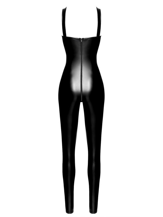 Combinaison lacée en wetlook Vixen F362 - Noir Handmade