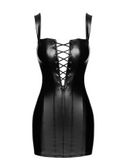 Mini robe lacée Vixen F363 - Noir Handmade