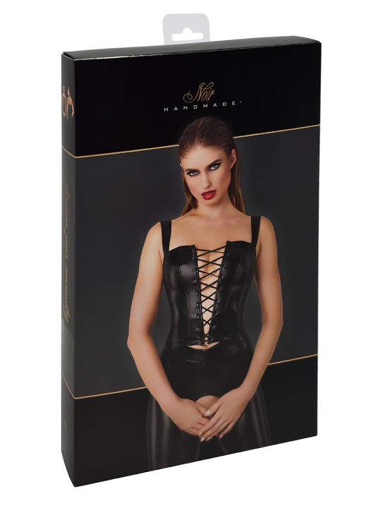 Top style corset Vixen F365 - Noir Handmade