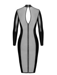 Robe fuseau Crystal F371 - Noir Handmade