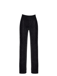 Pantalon en maille pailletée Onyx F374 - Noir Handmade