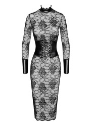 Robe corset Noirelle F375 - Noir Handmade
