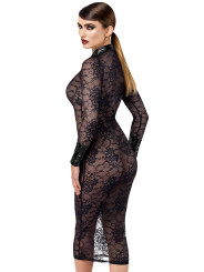 Robe fourreau Noirelle F376 - Noir Handmade