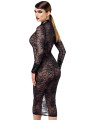 Robe fourreau Noirelle F376 - Noir Handmade