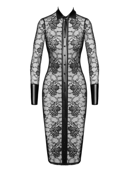 Robe fourreau Noirelle F376 - Noir Handmade