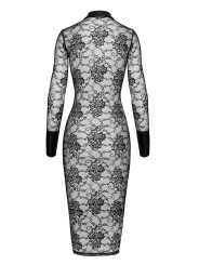 Robe fourreau Noirelle F376 - Noir Handmade