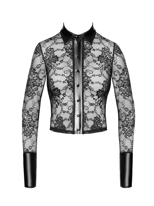 Chemise dentelle Noirelle F377 - Noir Handmade