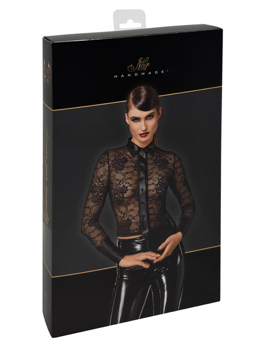 Chemise dentelle Noirelle F377 - Noir Handmade