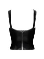 Corset en vinyle Dominae F379 - Noir Handmade