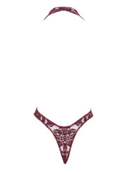 Body en tulle floqué Kink Royal F386 - Noir Handmade
