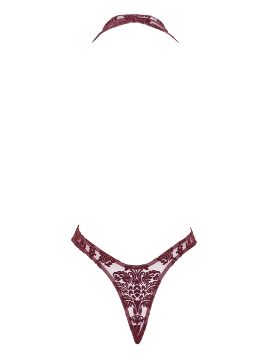 Body en tulle floqué Kink Royal F386 - Noir Handmade