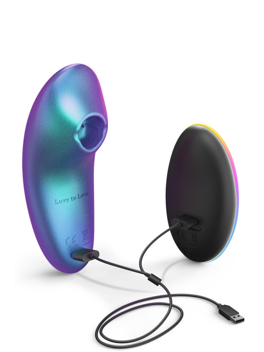 Masseur clitoridien télécommandé Dreamer Iridescent Turquoise - Love to Love