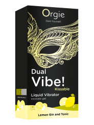 Gel d'excitation Dual Vibe Lemon Gin Tonic Liquid Vibrator