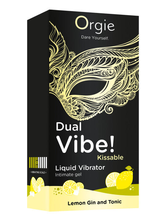 Gel d'excitation Dual Vibe Lemon Gin Tonic Liquid Vibrator